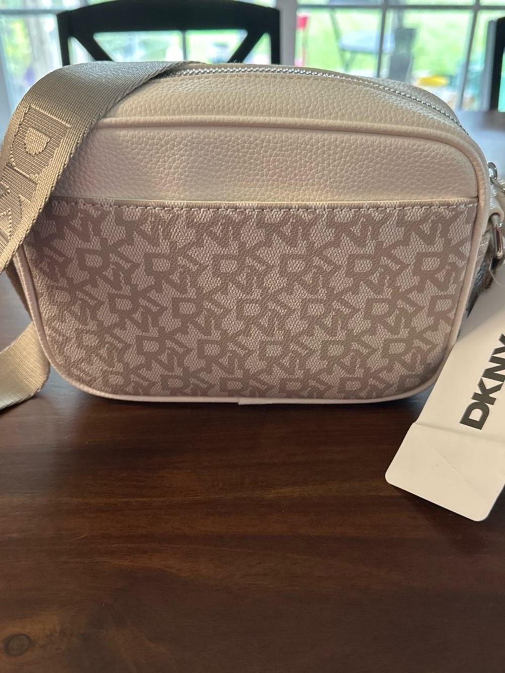 DKNY Logo Print Crossbody Bag in Pink NWT